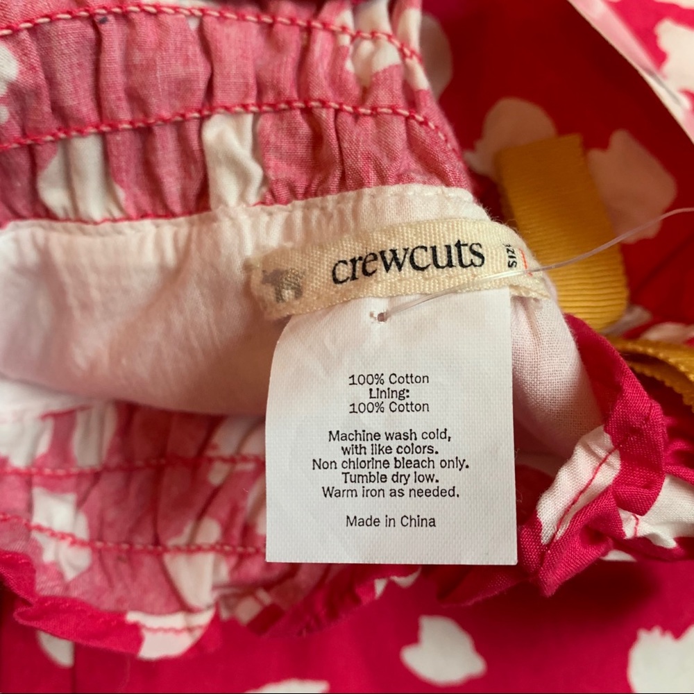 Crewcuts Pink Patterned Dress w/Bow - Picture 3 of 4